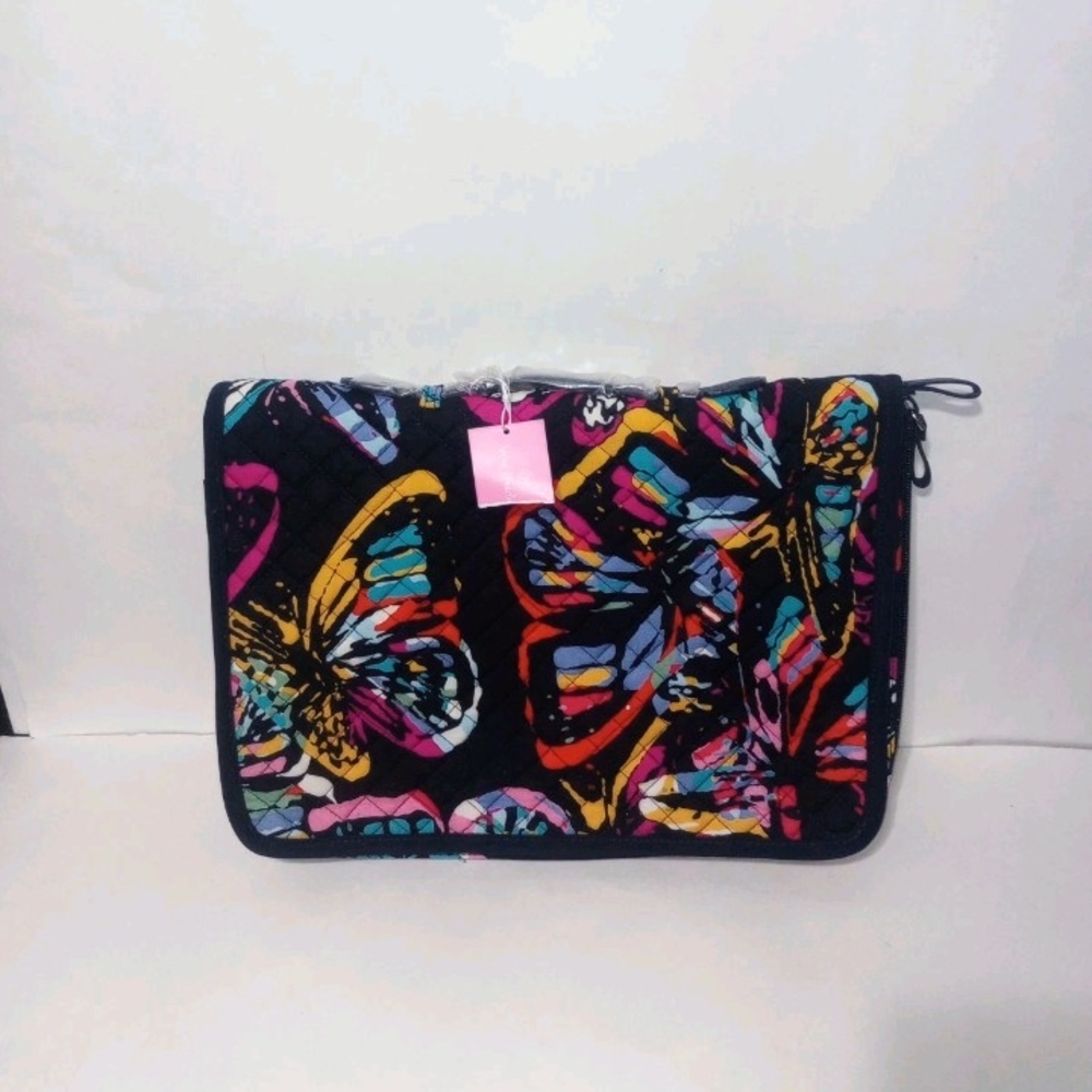Vera Bradley Dark Blue Bag with Pink and White Dots